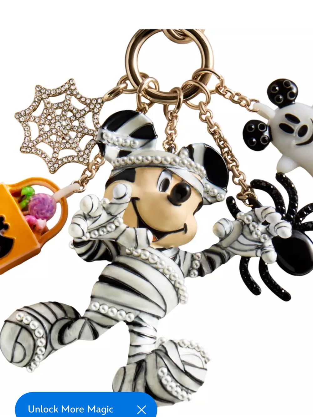 Mickey Mouse Mummy Halloween bag charm - Picture 6 of 7